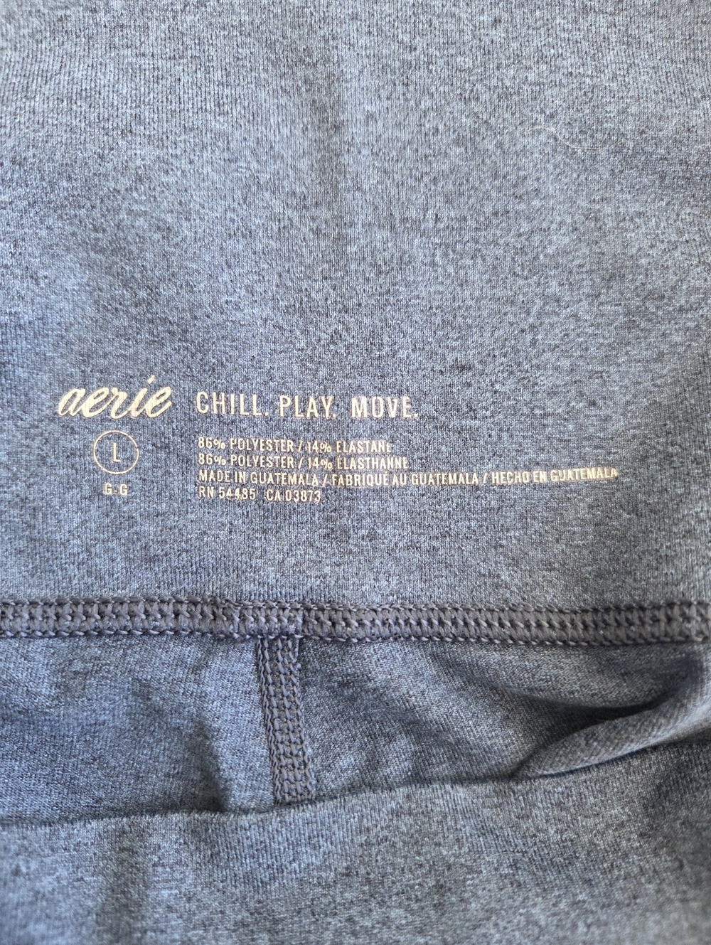 2 Aerie Leggings Womens Gray Peach ,Blue Workout Pants Skinny Stretch Mesh Large - Picture 9 of 11